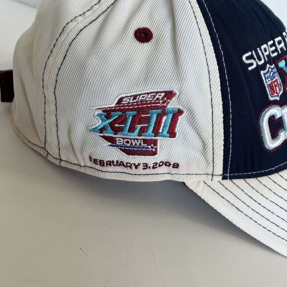 New York Giants Superbowl 42 Championship Adjustable Hat Cap NE Patriots 2008 - Picture 4 of 12